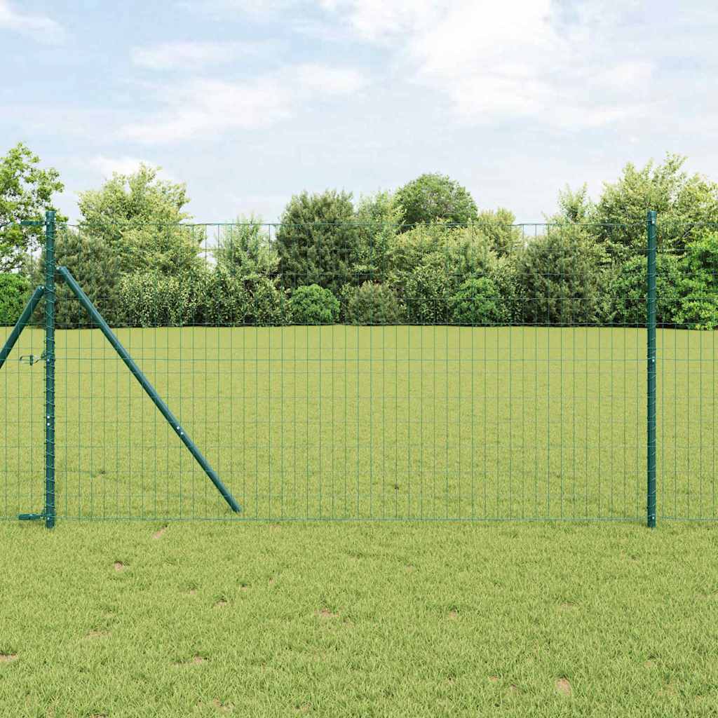 Eurozaun 1 x 10 m PVC-beschichtetes Eisen Grün