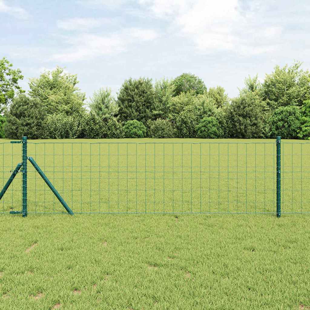 Eurozaun 0,4 x 10 m PVC-beschichtetes Eisen Grün