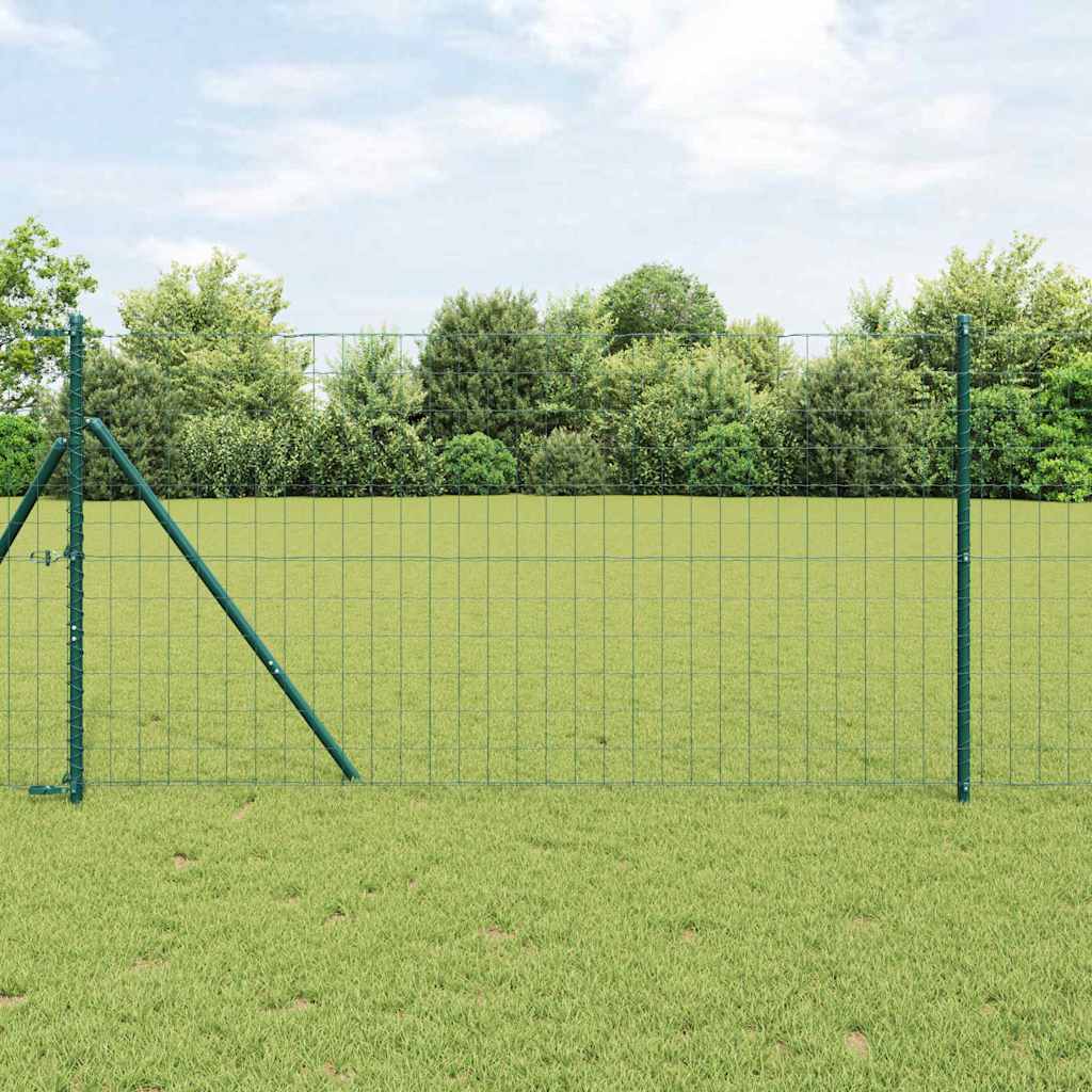 Eurozaun 1,4 x 10 m PVC-beschichtetes Eisen Grün