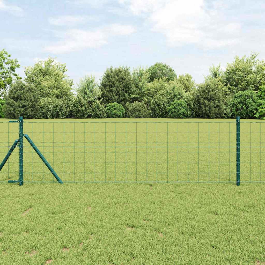 Eurozaun 0,4 x 10 m PVC-beschichtetes Eisen Grün
