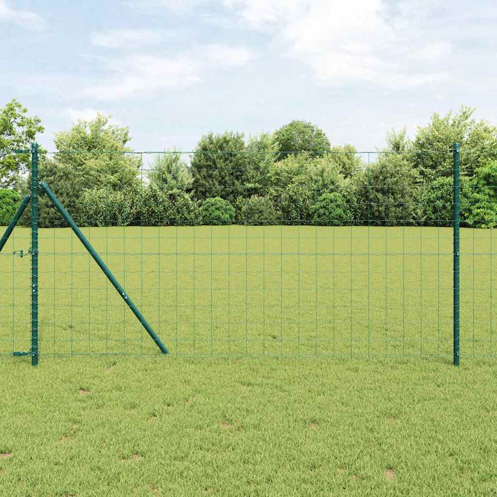 Eurozaun 1,4 x 10 m PVC-beschichtetes Eisen Grün