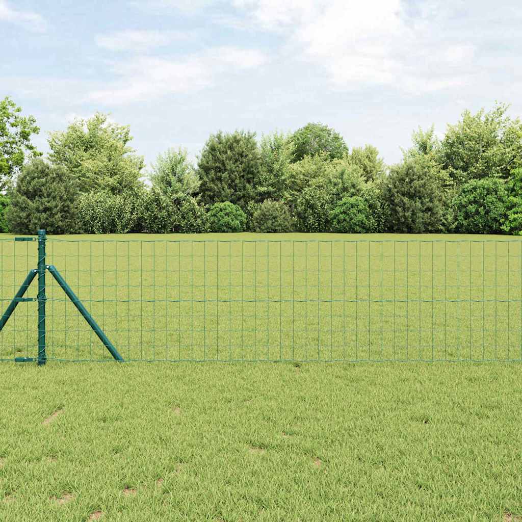 Eurozaun 0,4 x 10 m PVC-beschichtetes Eisen Grün