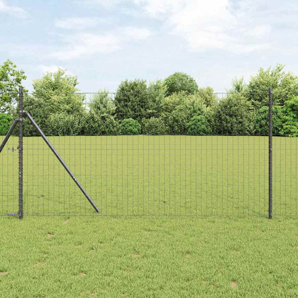 Eurozaun 1,2 x 25 m PVC-beschichtetes Eisen Grau