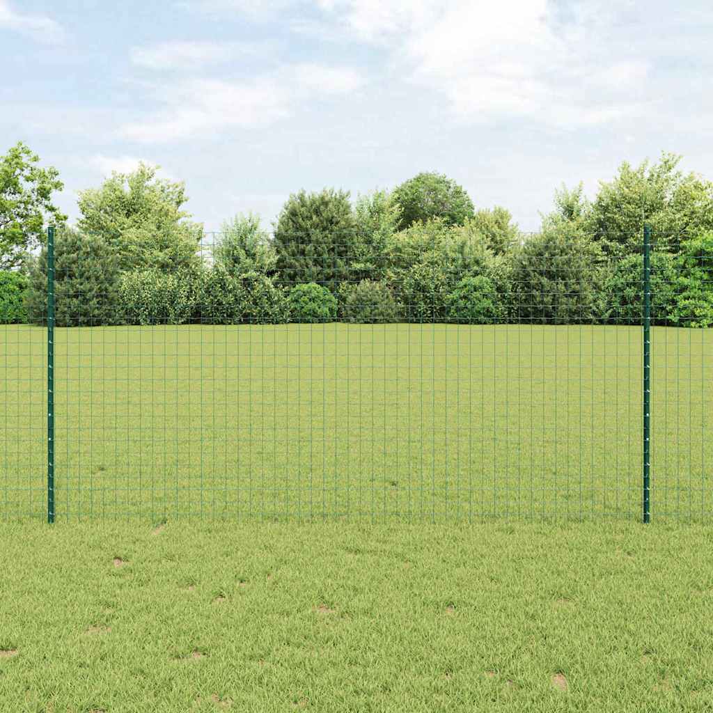 Eingebetteter Zaunpfosten 44 Stk. Grün 160 cm