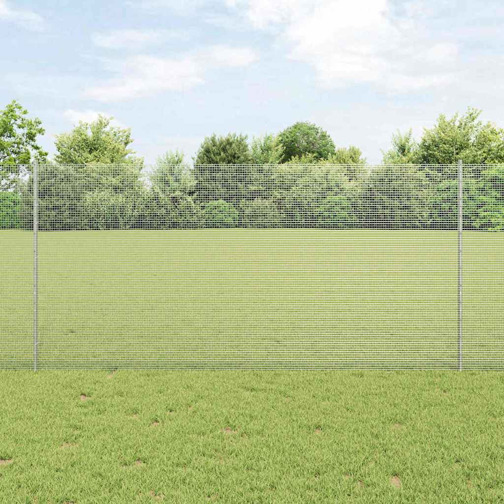 Geschweißter Drahtzaun mit Pfosten 10 x 1,2 m Verzinkter Stahl