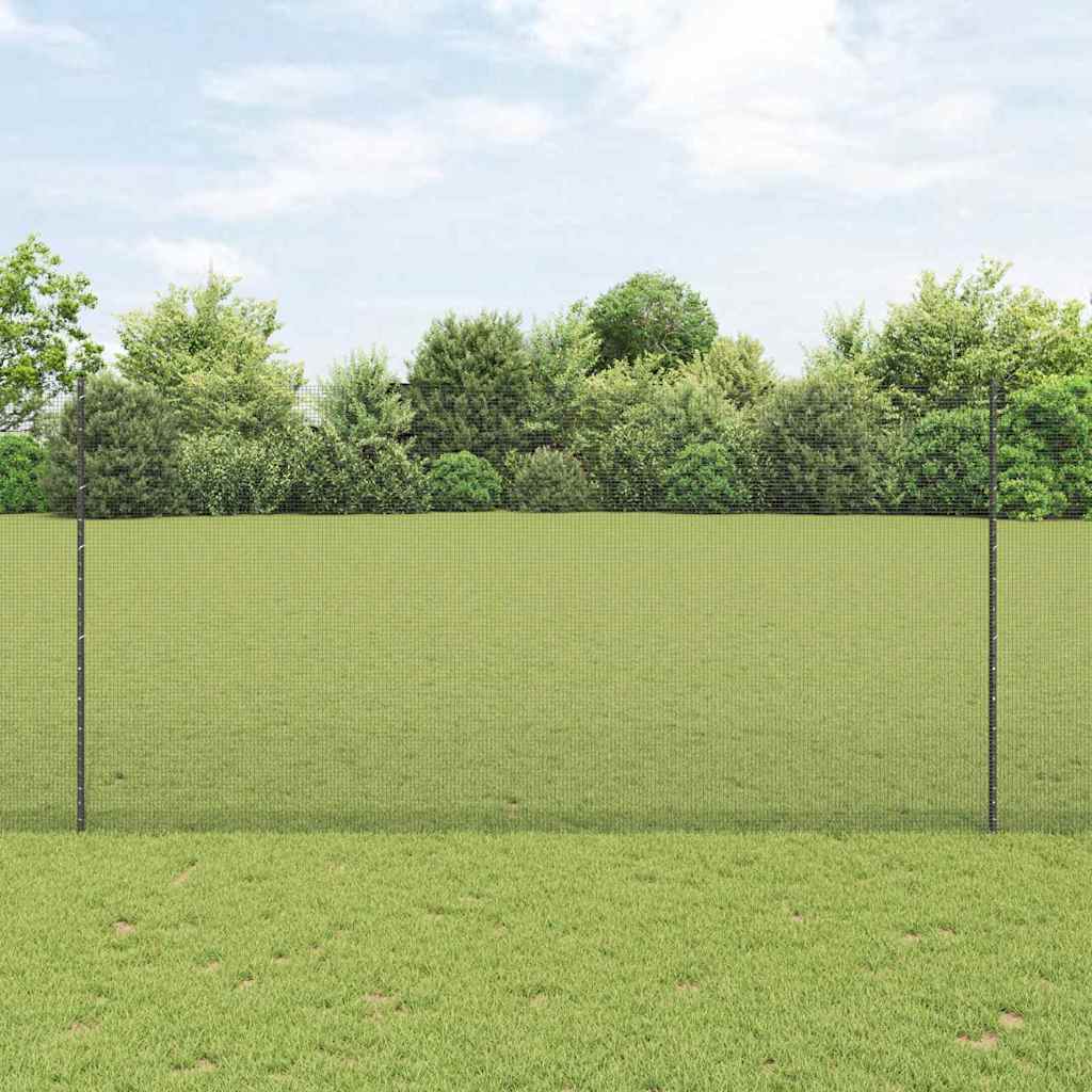 Geschweißter Drahtzaun mit Pfosten 10 x 1,5 m Verzinkter Stahl