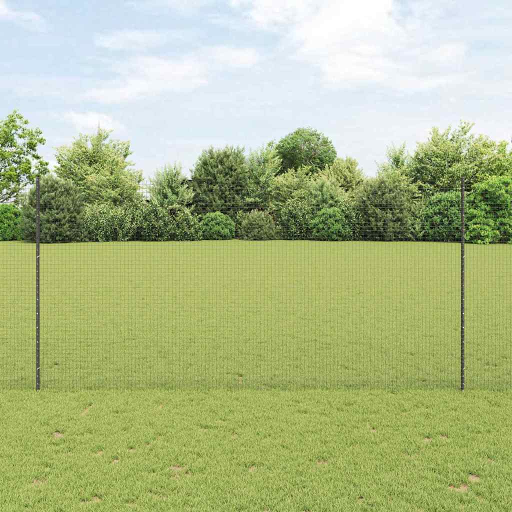 Geschweißter Drahtzaun mit Pfosten 10 x 1,5 m Verzinkter Stahl