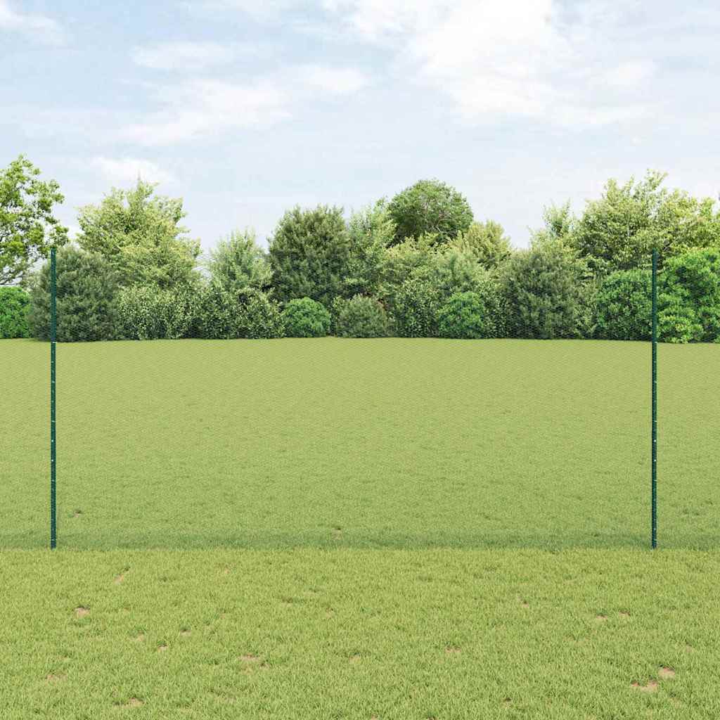 Sechseckzaun mit Pfosten 10 x 1,6 m PVC-beschichteter Stahl