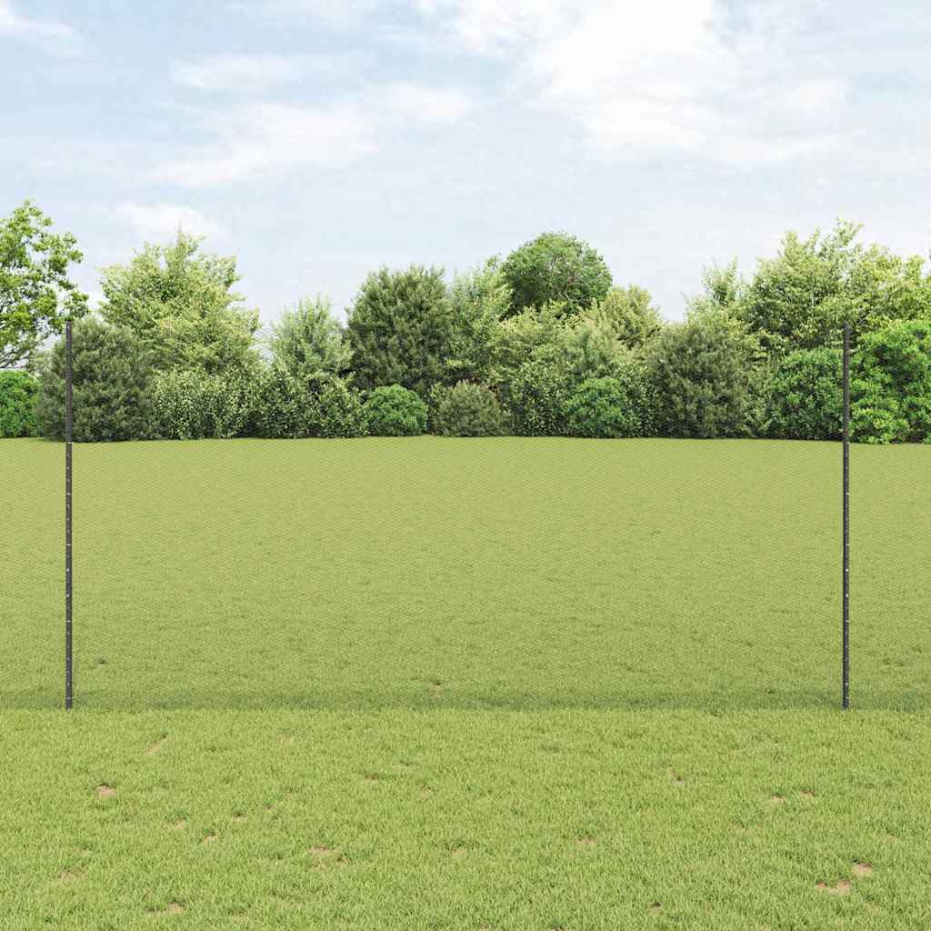 Sechseckzaun mit Pfosten 10 x 1,5 m PVC-beschichteter Stahl