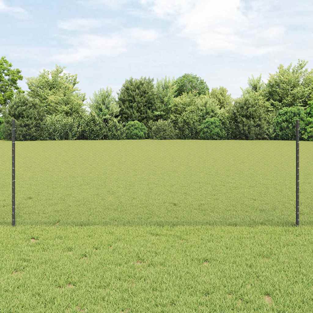 Sechseckzaun mit Pfosten 100 x 0,8 m PVC-beschichteter Stahl