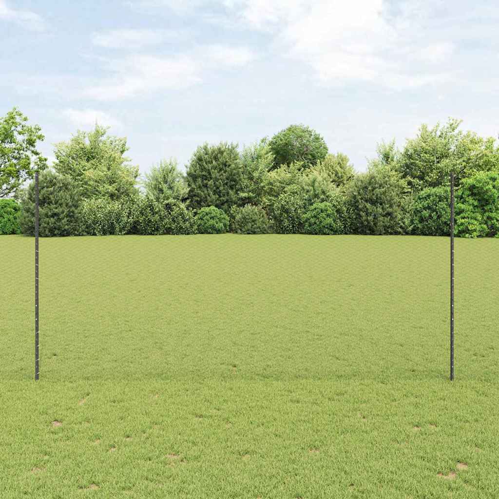 Sechseckzaun mit Pfosten 100 x 1,5 m PVC-beschichteter Stahl