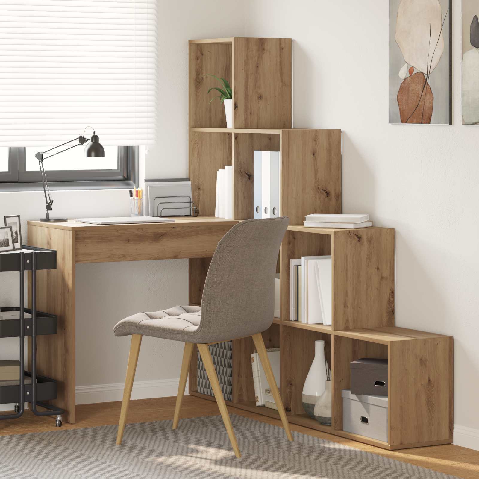 Eck-Schreibtisch Artisan-Eiche 101,5 x 149,5 x 149,5 cm