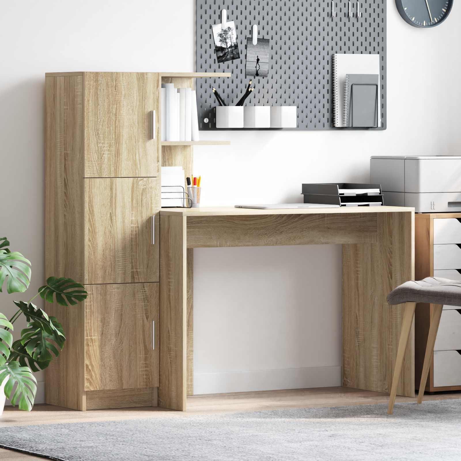 Schreibtisch Sonoma-Eiche 133,5 x 50 x 124 cm 2 stk.