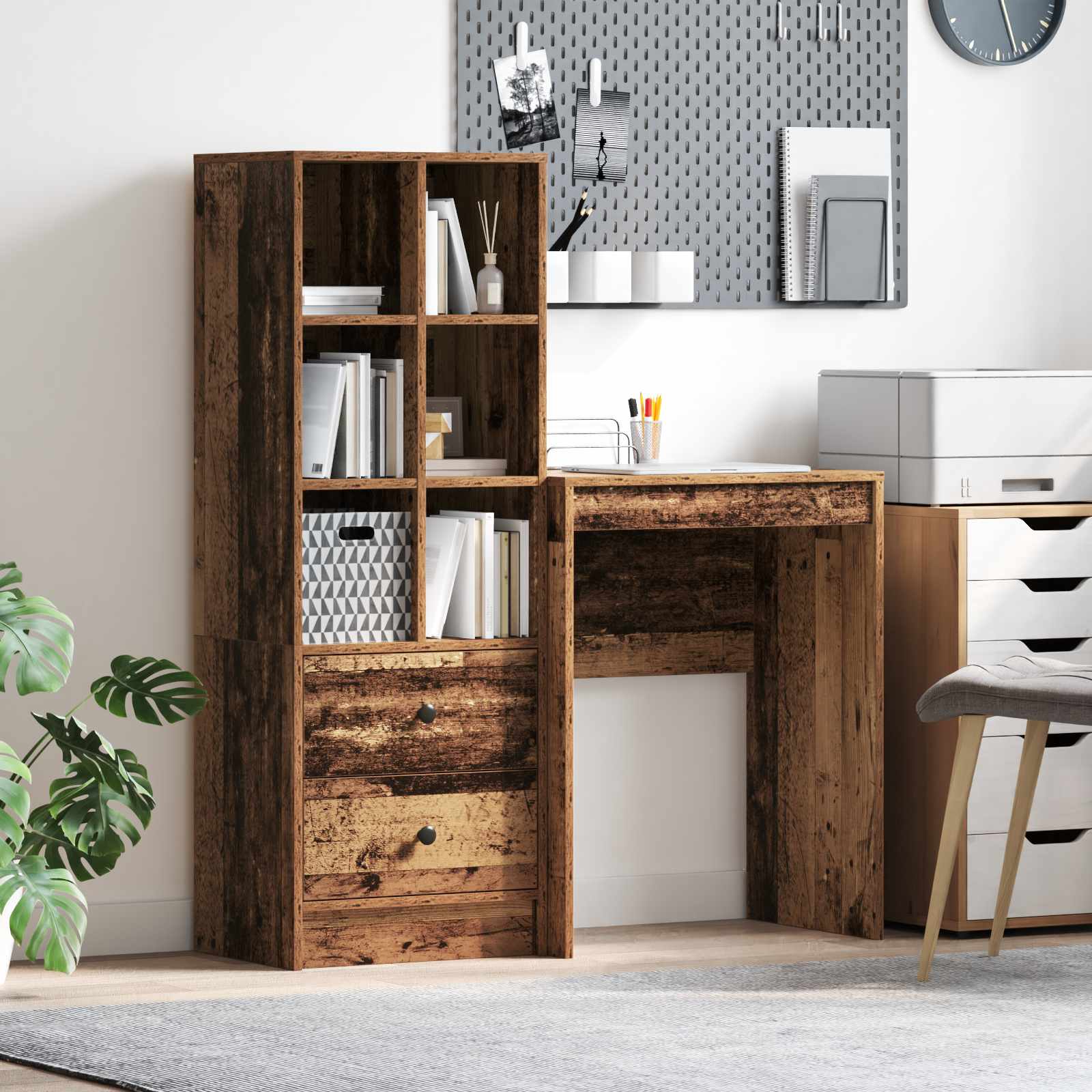 Schreibtisch Altholz 105,5 x 34 x 127 cm 2 stk.