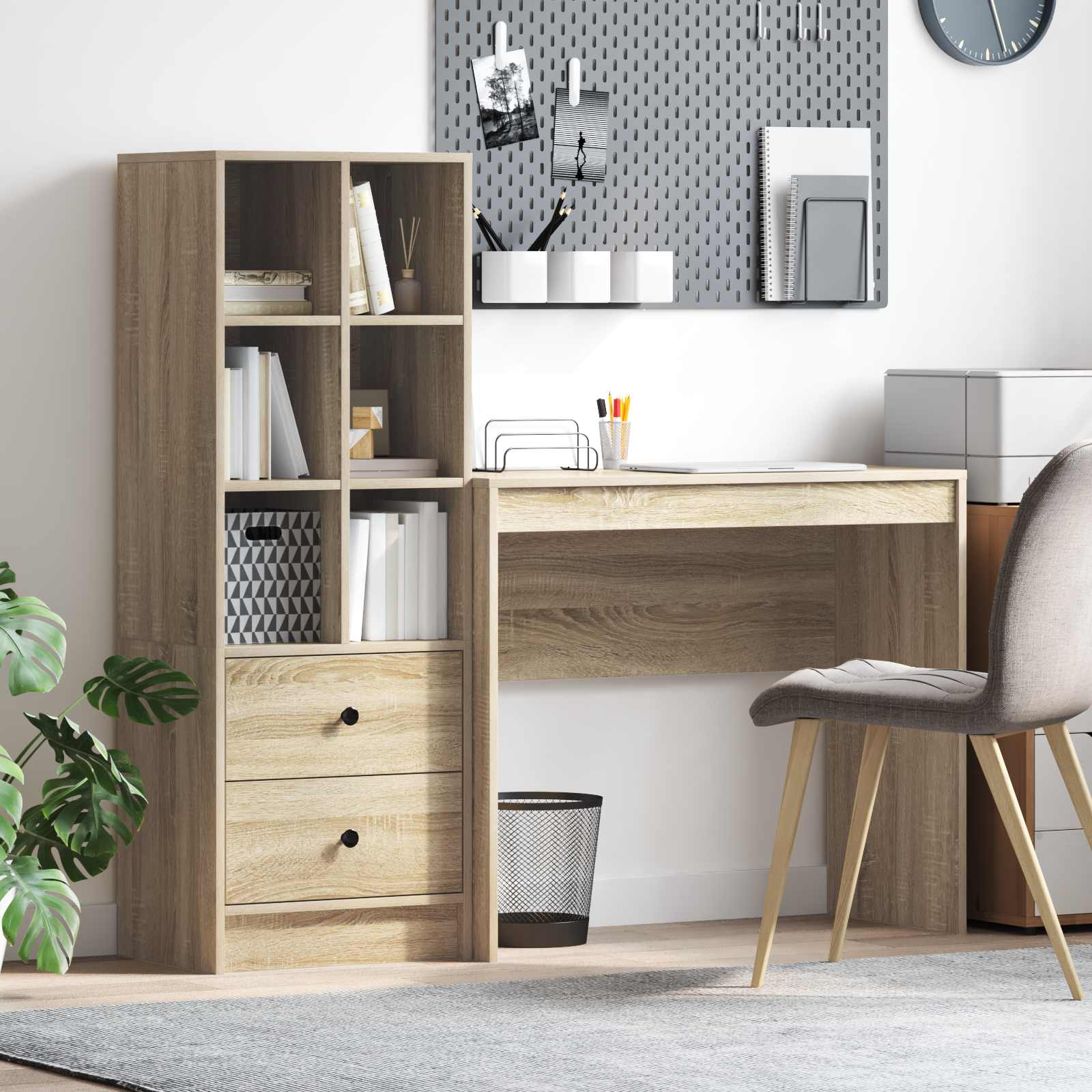 Schreibtisch Sonoma-Eiche 135,5 x 40 x 127 cm 2 stk.