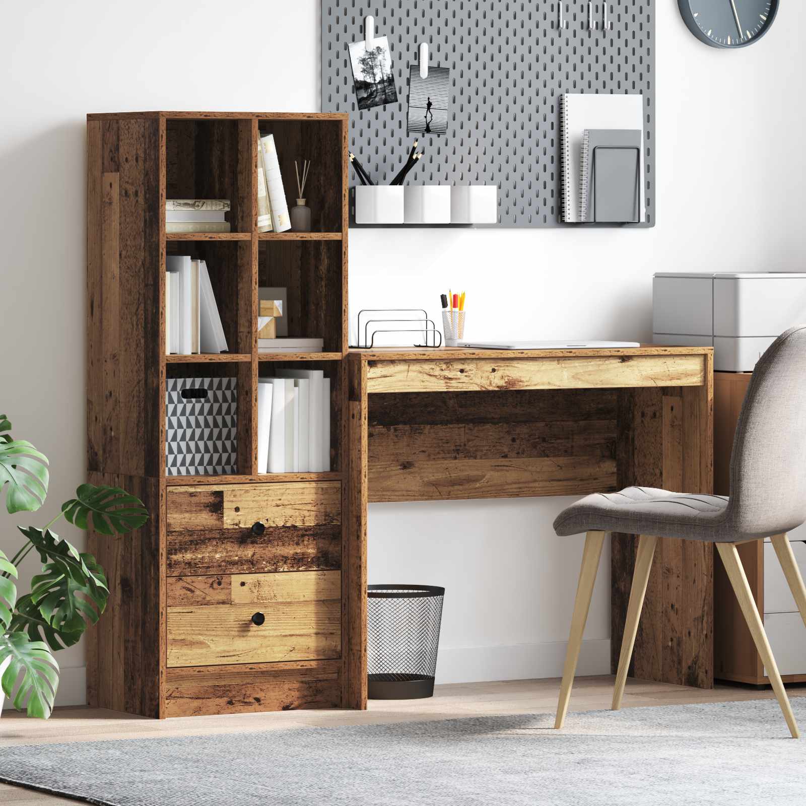 Schreibtisch Altholz 135,5 x 40 x 127 cm 2 stk.