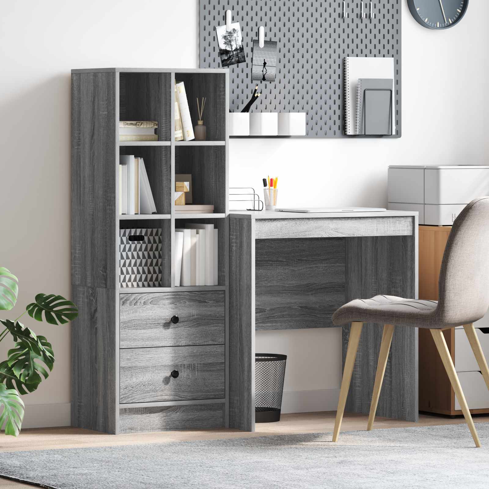 Schreibtisch Graues Sonoma 115,5 x 50 x 127 cm 2 stk.
