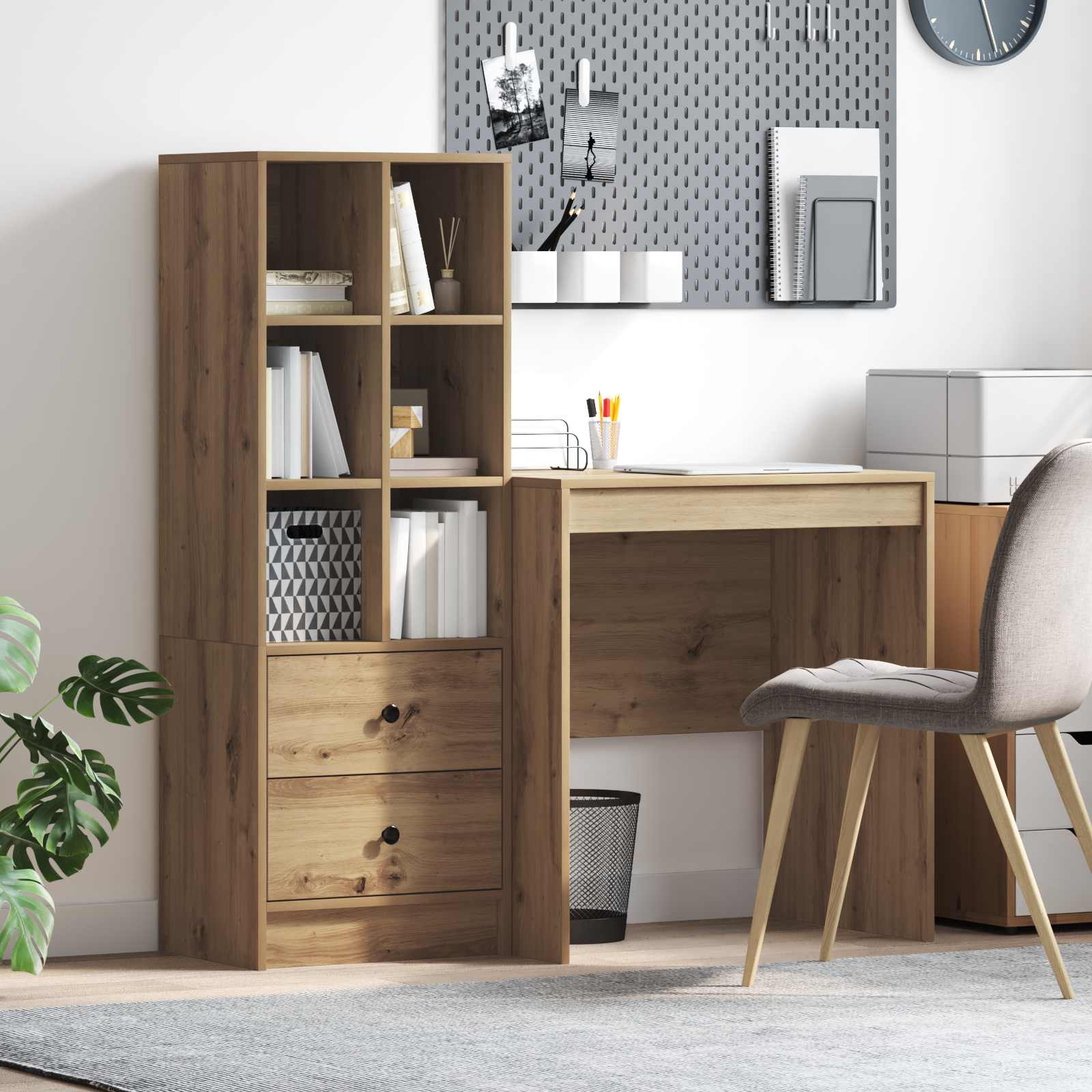 Schreibtisch Artisan-Eiche 115,5 x 50 x 127 cm 2 Stk.