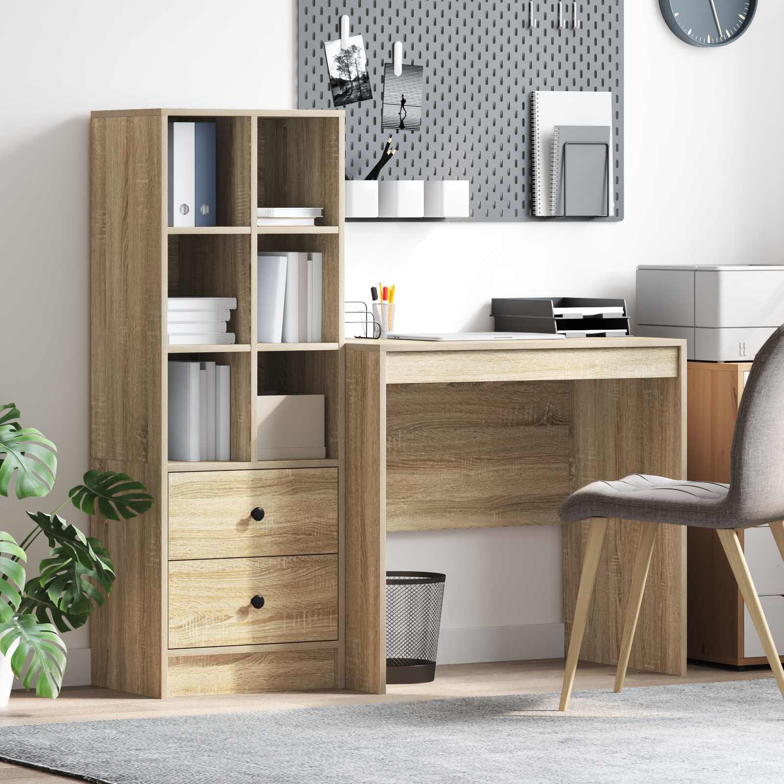 Schreibtisch Sonoma-Eiche 125,5 x 50 x 127 cm 2 stk.