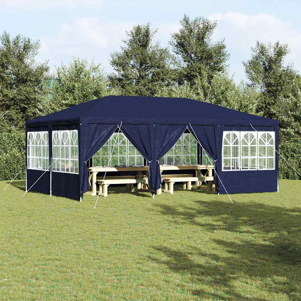 Party-Zelt 600 x 400 x 266 cm Blau Polyethylen