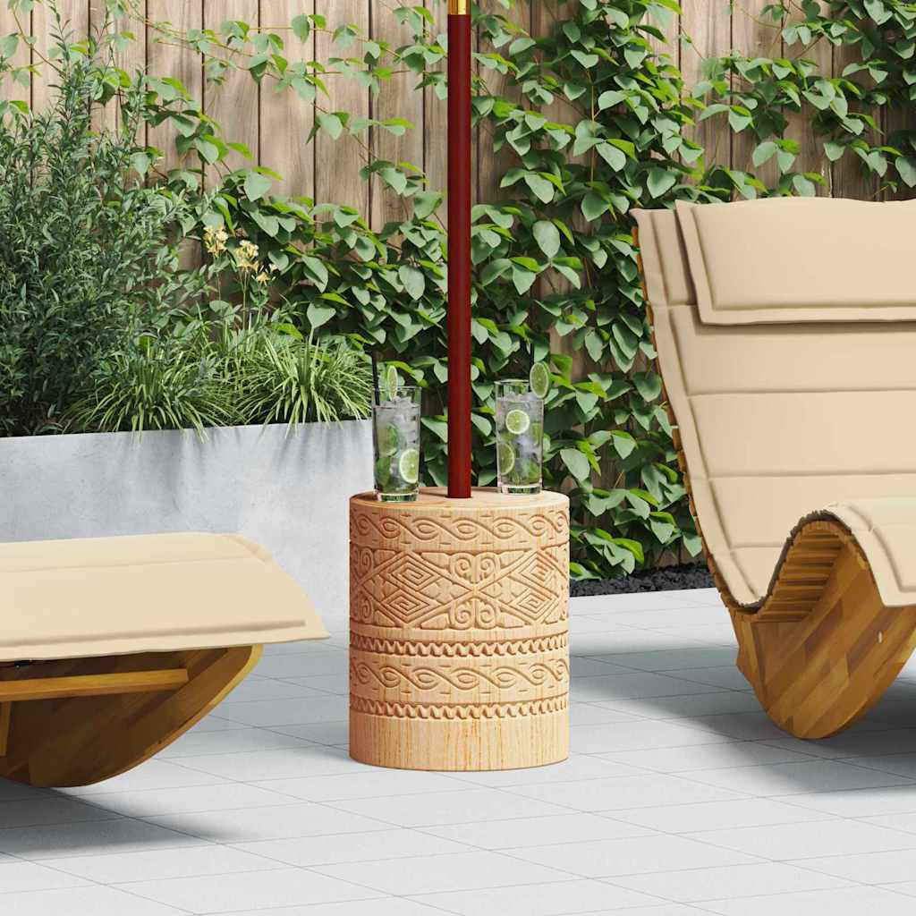 Sonnenschirmständer 28.05 kg Natur Massivholz Zylindrisch