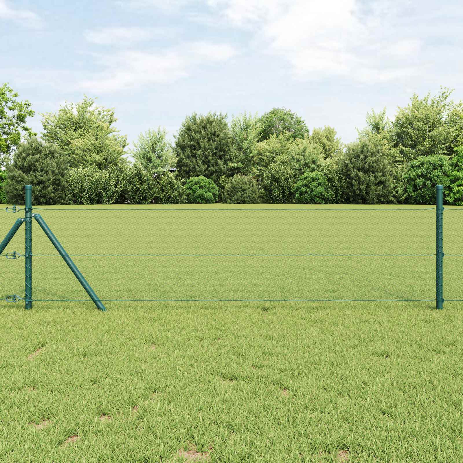 Schweißgitterzaun 1,2 x 10 m PVC Grün