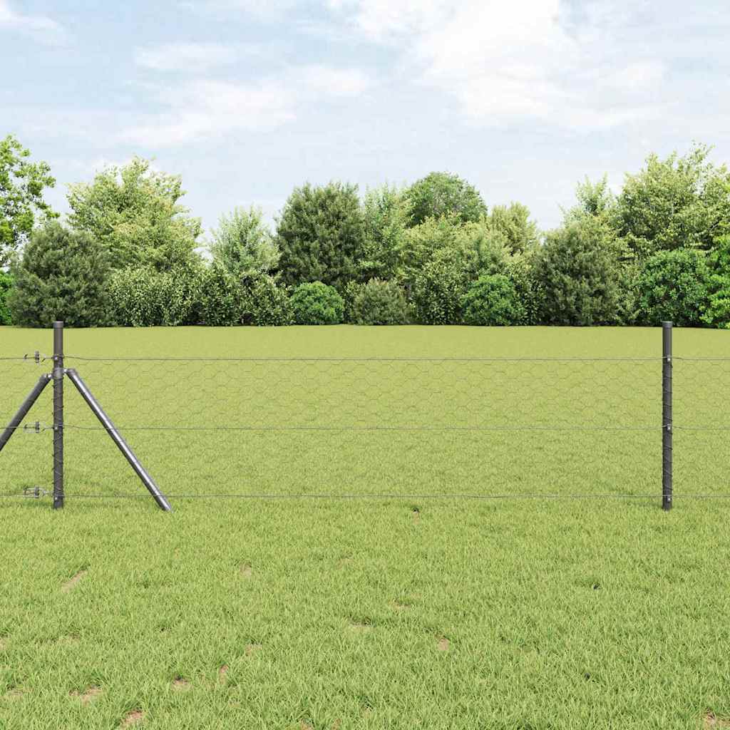 Schweißgitterzaun 1,4 x 50 m PVC Grau