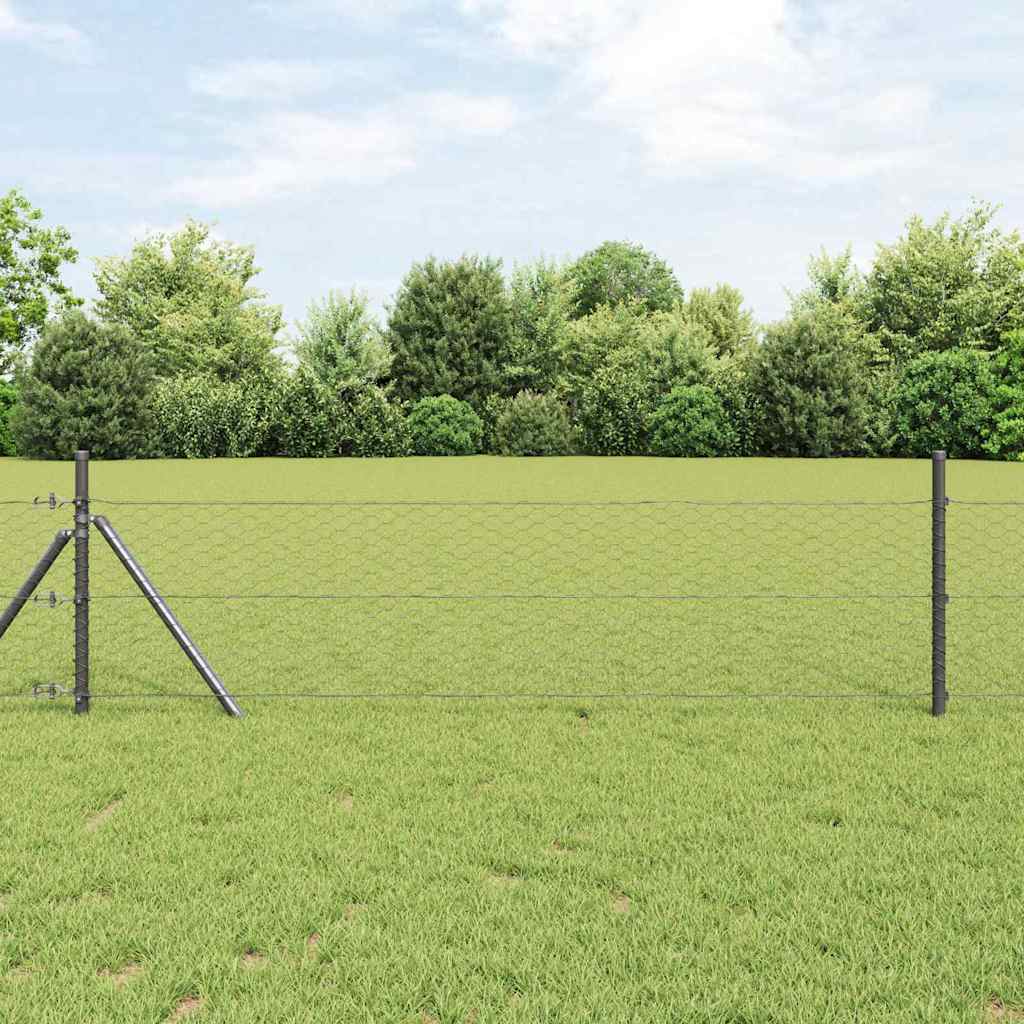 Schweißgitterzaun 0,6 x 100 m PVC Grau