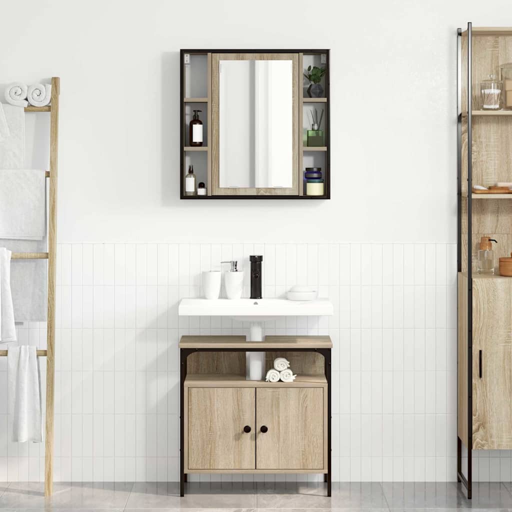 Badezimmermöbel-Set 2 Stk. Braun 60 x 30 x 60 cm Holzwerkstoff