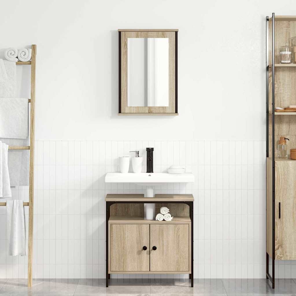 Badezimmermöbel-Set 2 stk. Braun 60 x 30 x 60 cm Holzwerkstoff
