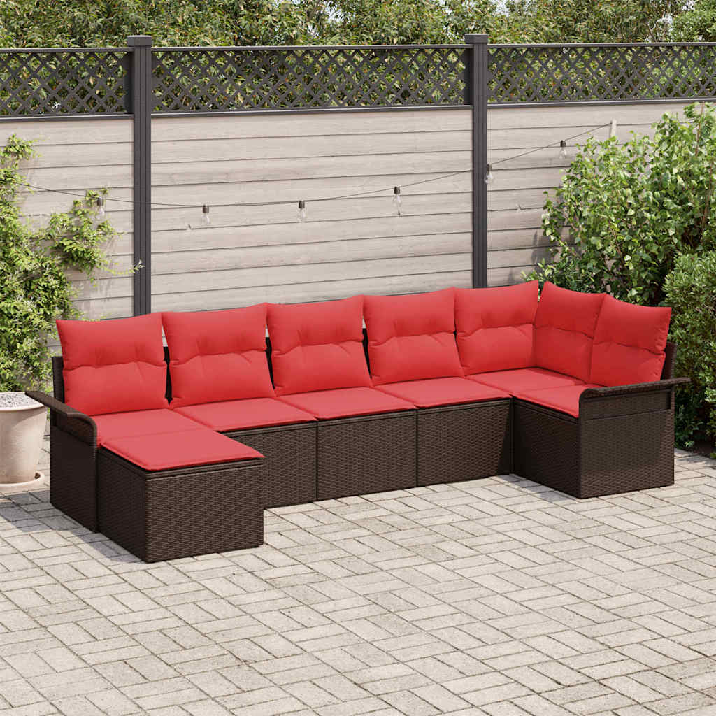 Gartensofa-set Braun Poly-Rattan