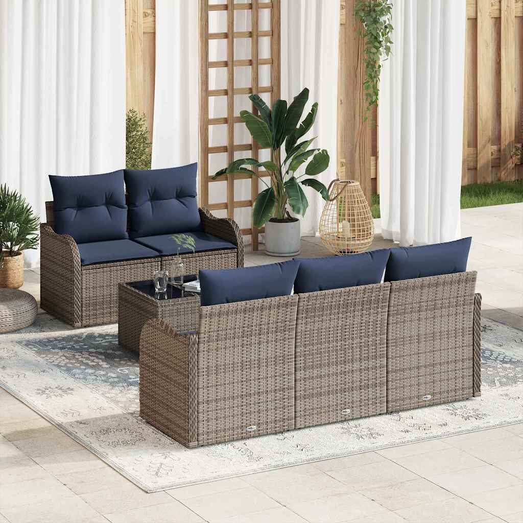 Gartensofa-set Grau 55 x 55 x 37 cm Poly-Rattan