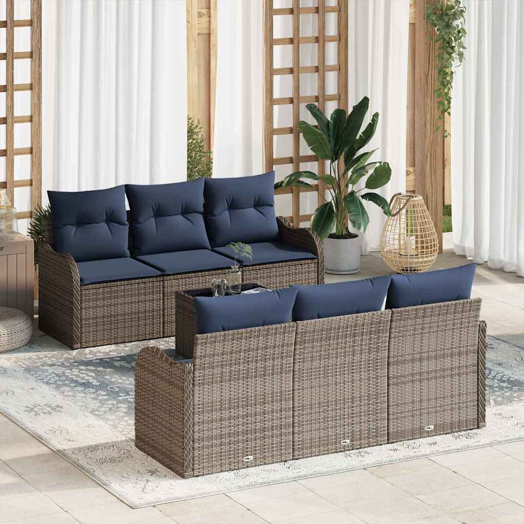 Gartensofa-set Grau 55 x 55 x 37 cm Poly-Rattan