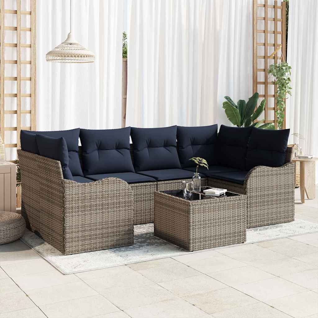 Gartensofa-set Grau 55 x 55 x 37 cm Poly-Rattan
