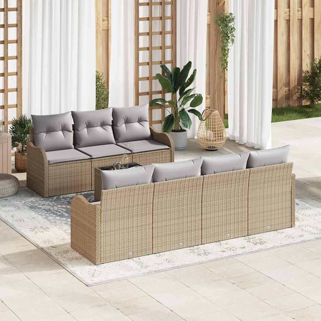 Gartensofa-set Beige 55 x 55 x 37 cm Poly-Rattan