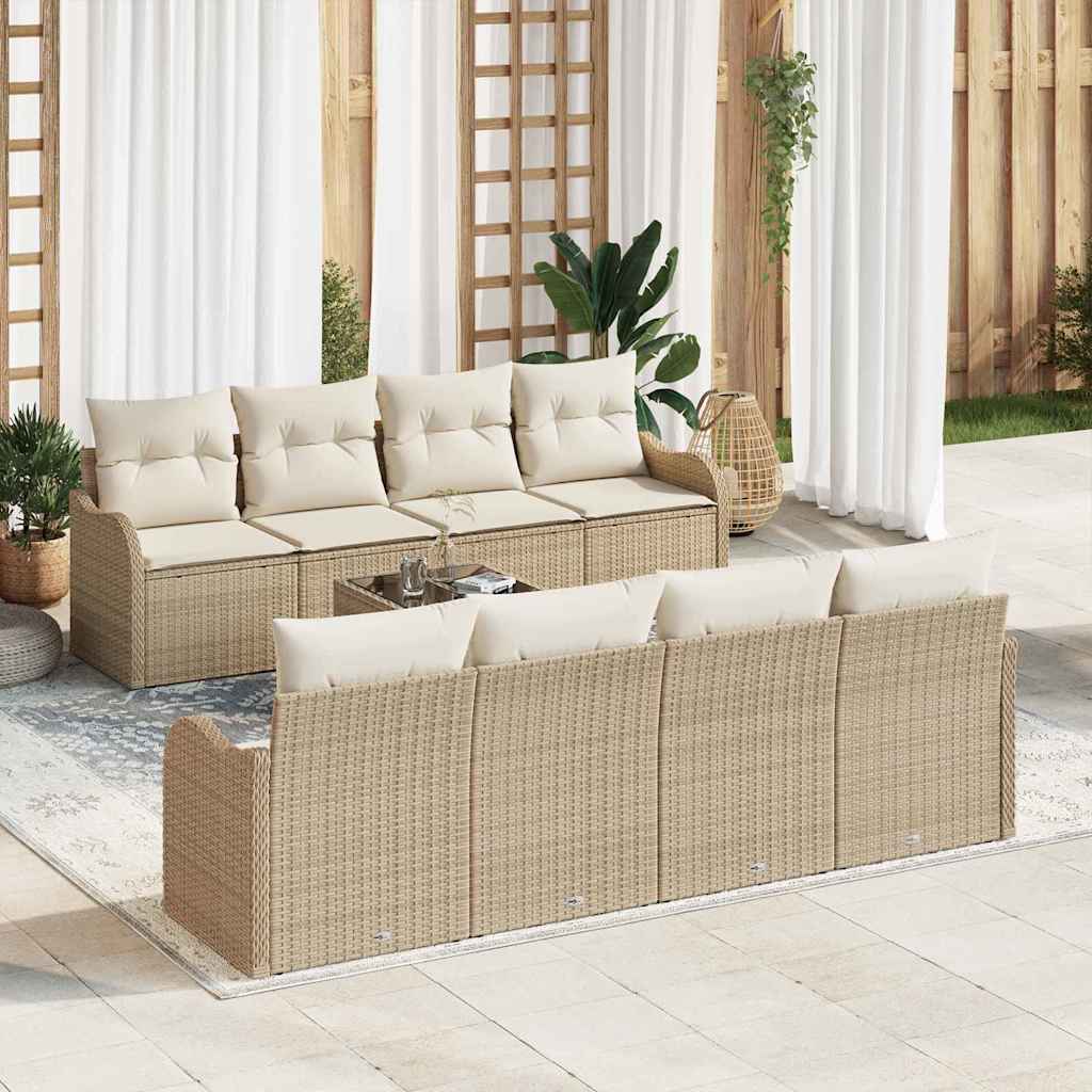 Gartensofa-set Beige 55 x 55 x 37 cm Poly-Rattan