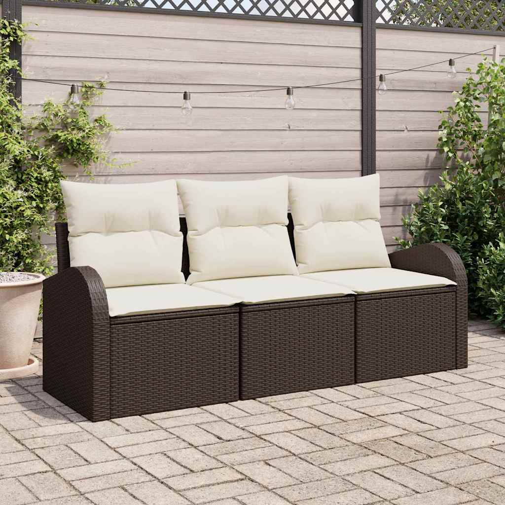 Gartensofa-set Braun Poly-Rattan