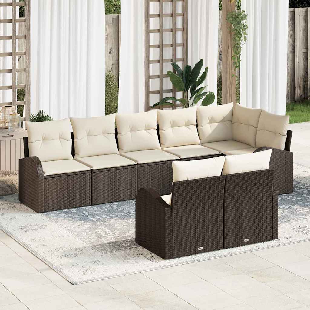 Gartensofa-set 8 Stk. 8-Sitzanzahl Poly-Rattan