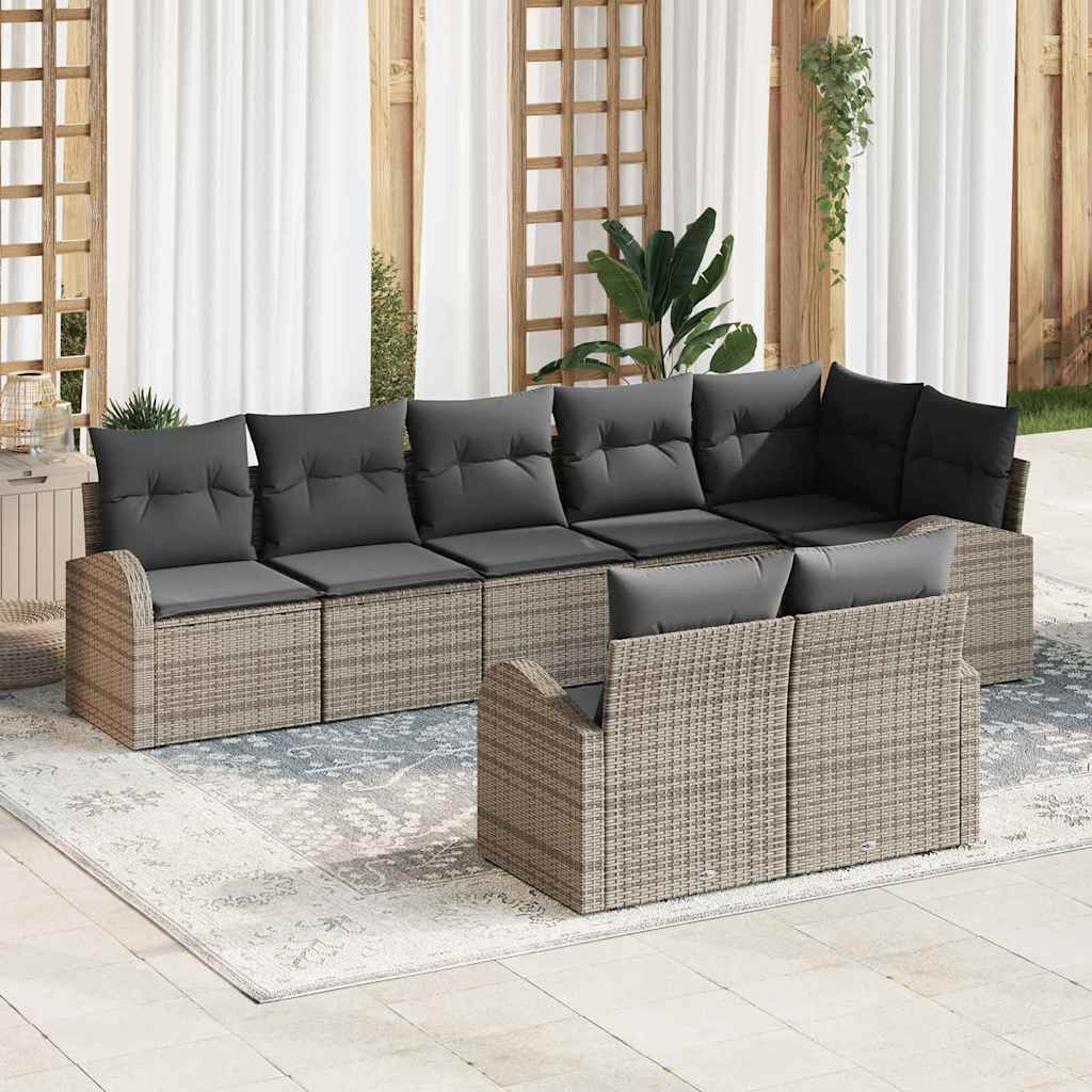 Gartensofa-set 8 Stk. 8-Sitzanzahl Poly-Rattan