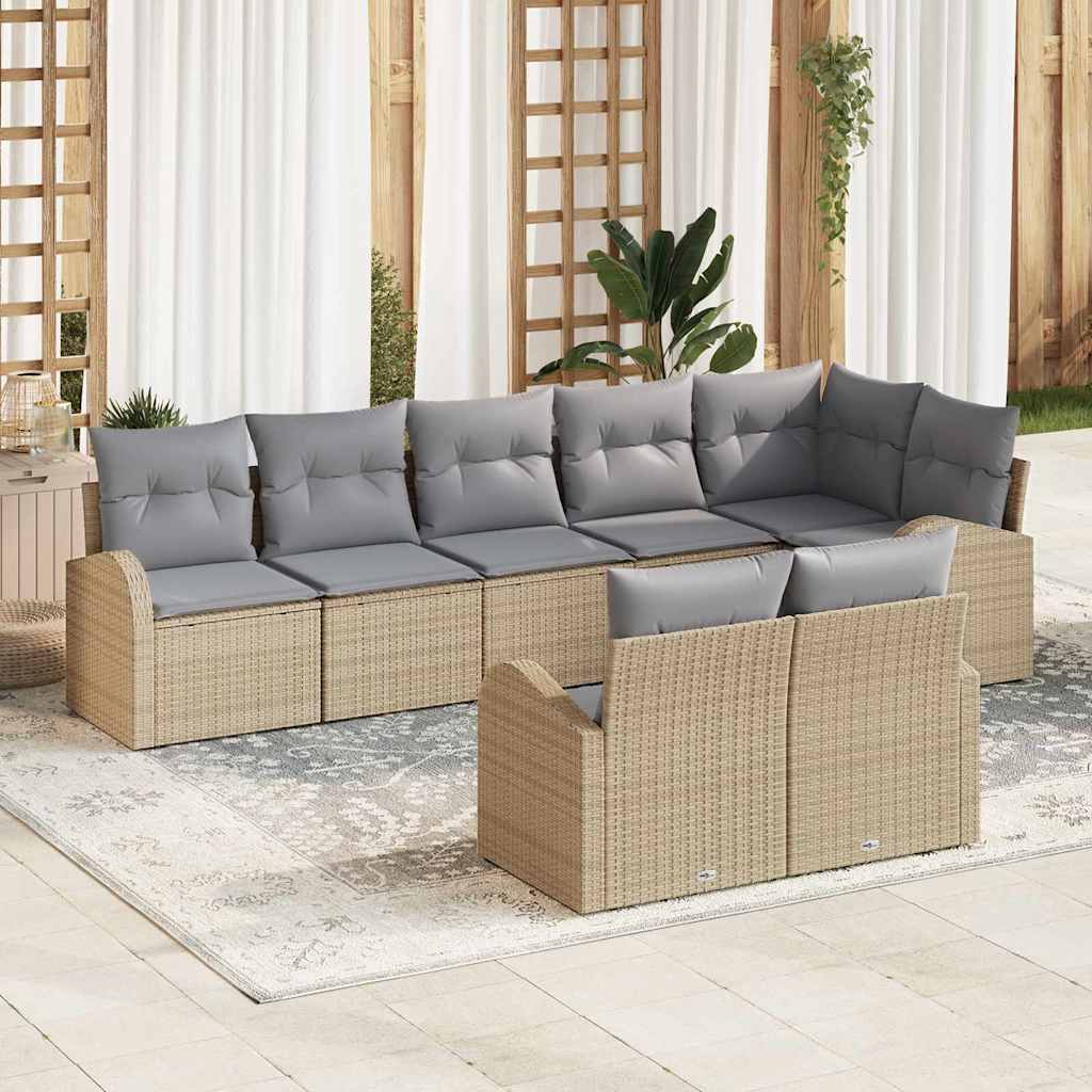 Gartensofa-set 8 Stk. 8-Sitzanzahl Poly-Rattan