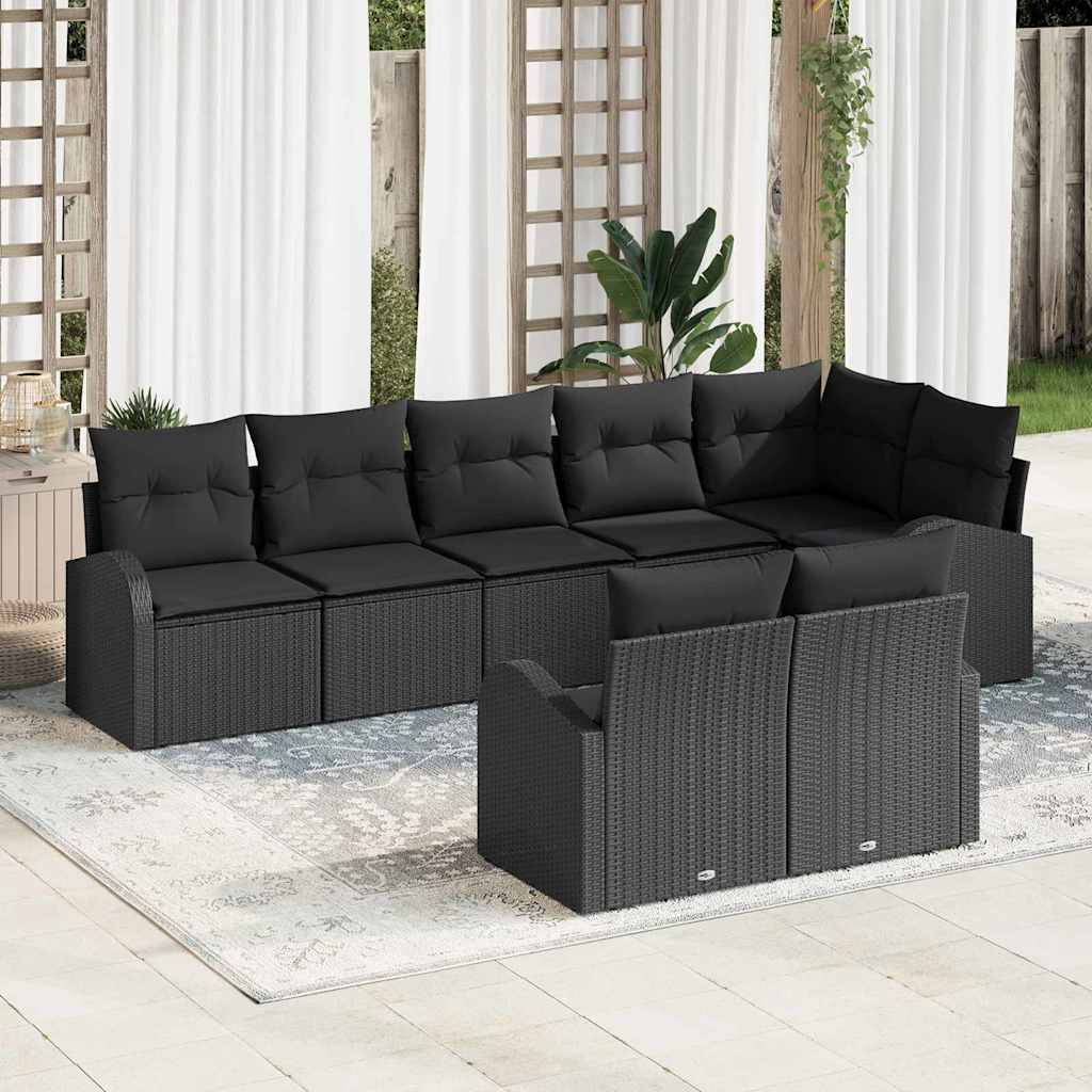 Gartensofa-set 8 Stk. 8-Sitzanzahl Poly-Rattan