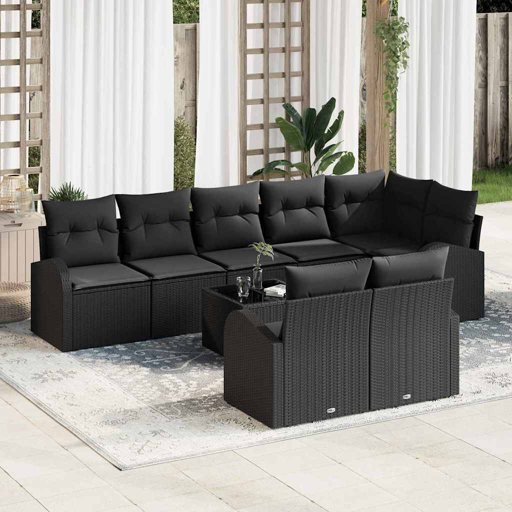 Gartensofa-set 9 Stk. 8-Sitzanzahl Poly-Rattan