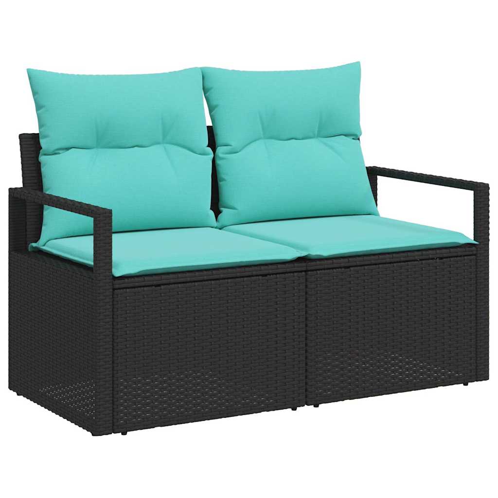 Sofa Set 6 stk. Schwarz [Synthetisch]: Poly Rattan