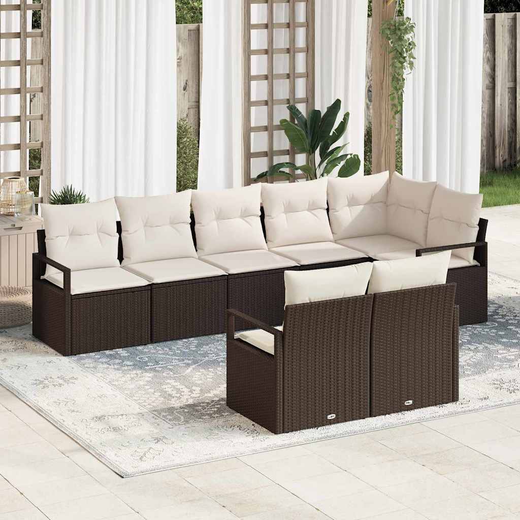 Sofa Set 8 stk. Braun [Synthetisch]: Poly Rattan