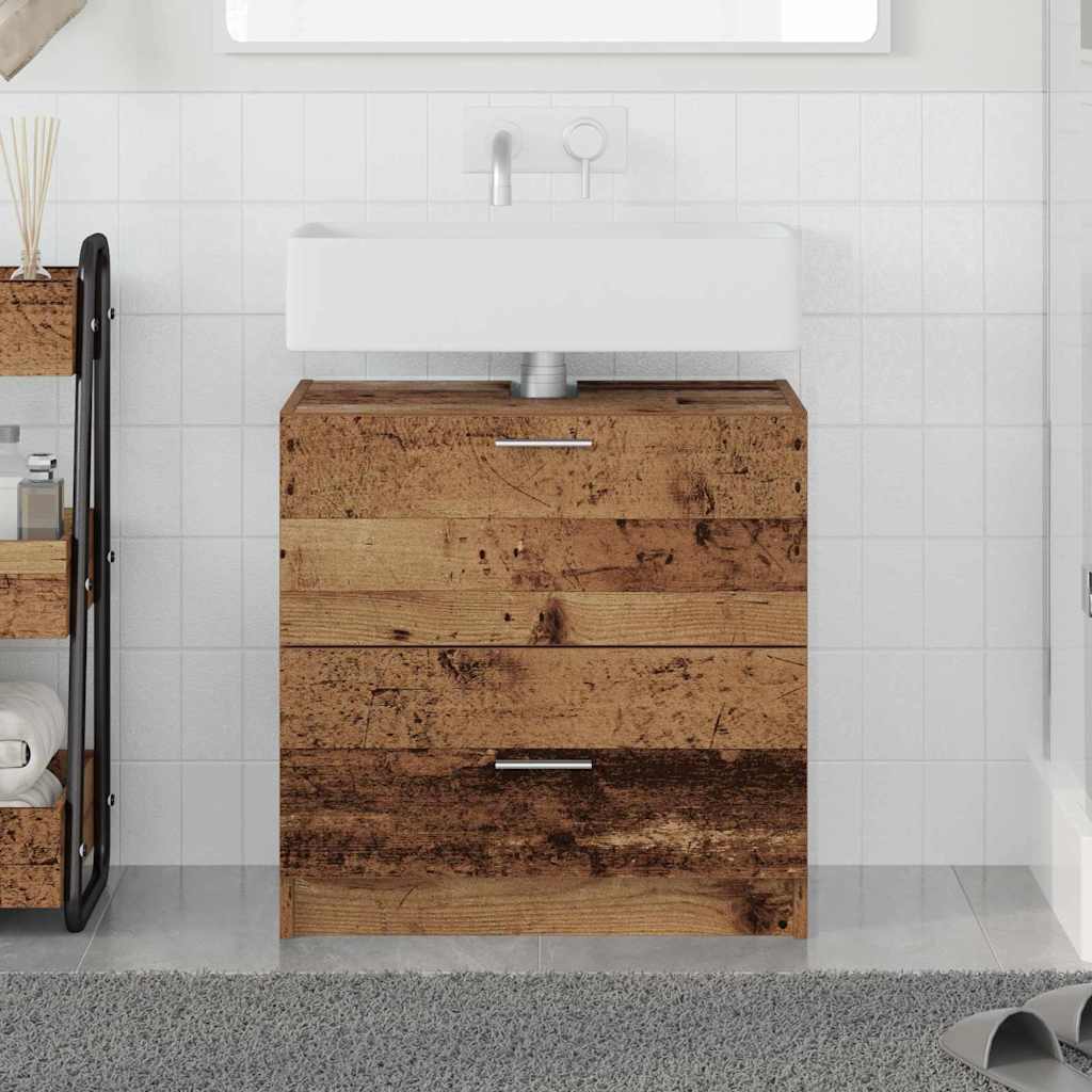 Badezimmerschrank Altholz 59 x 37 x 59 cm Holzwerkstoff