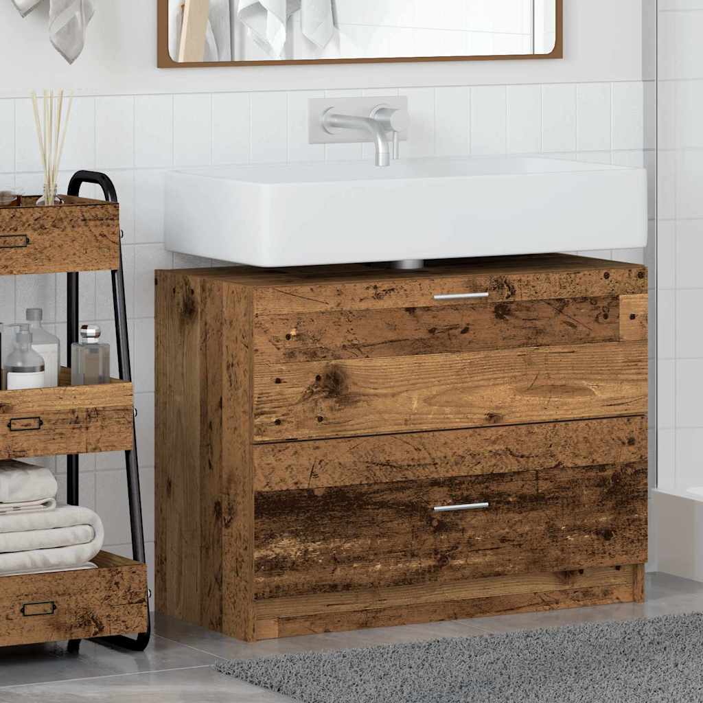 Badezimmerschrank Altholz 78 x 37 x 59 cm Holzwerkstoff