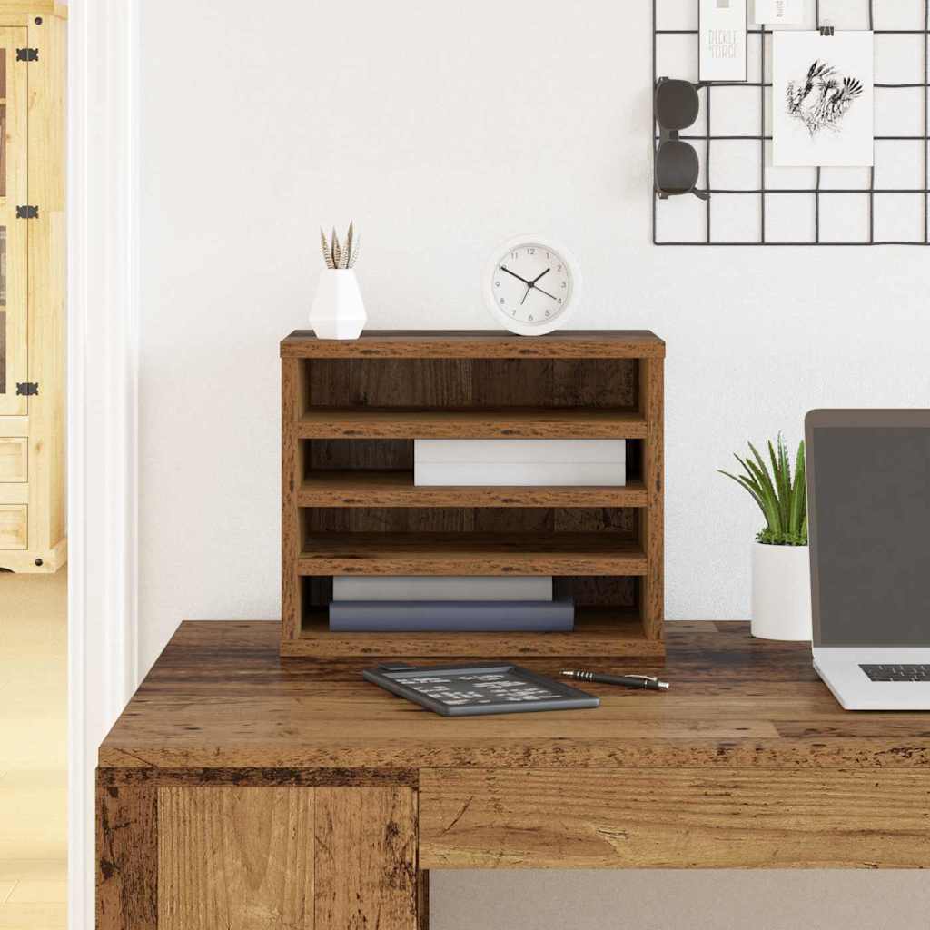 Schreibtisch Organizer Altholz 36 x 26 x 29,5 cm Holzwerkstoff