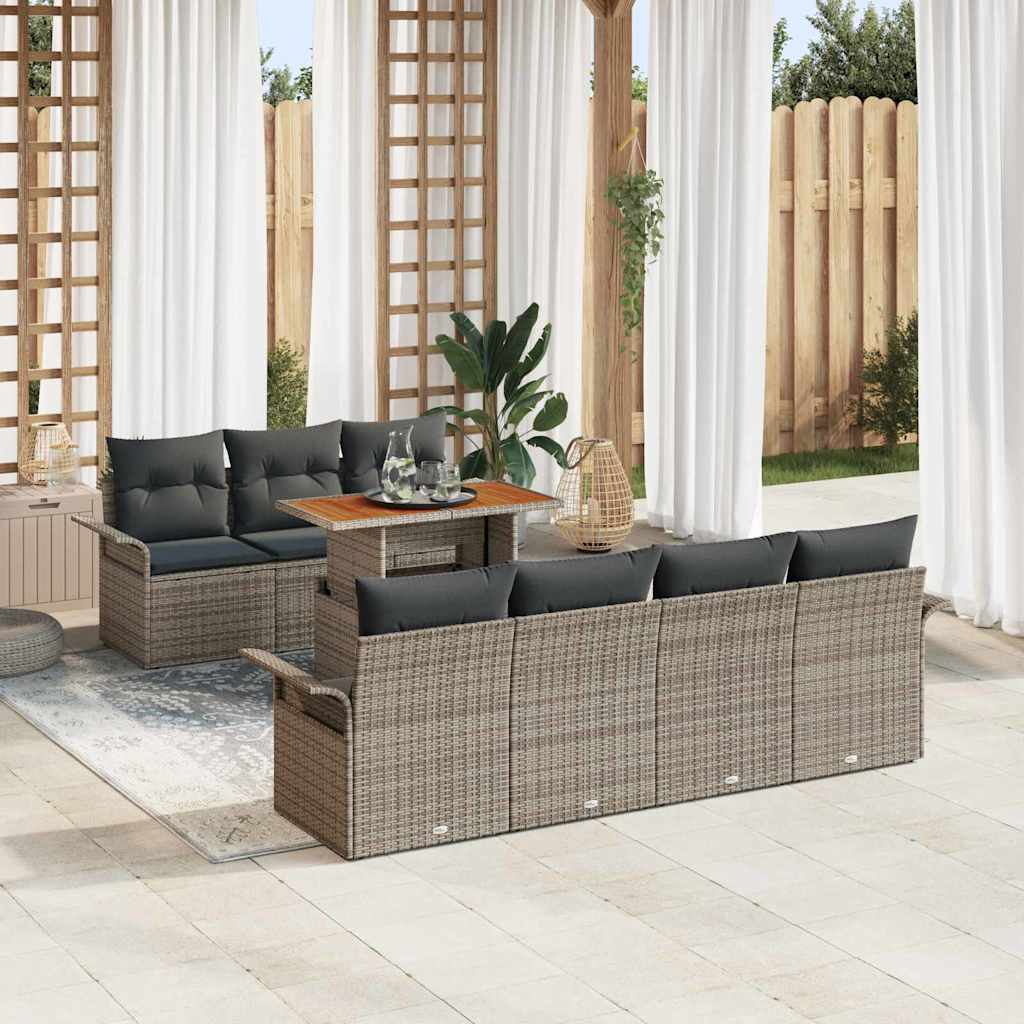 Garten-Sofa-Set 8 stk. Grau