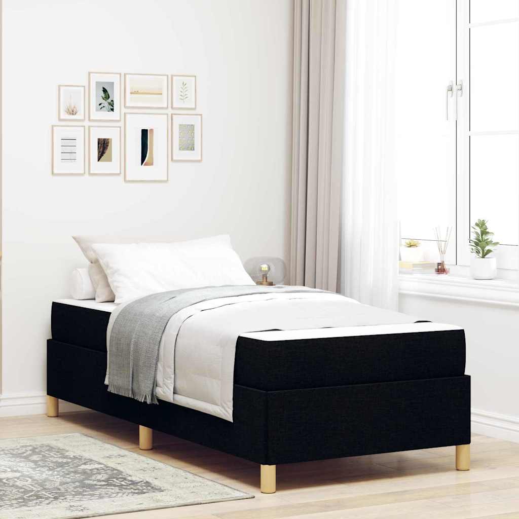 Bettrahmen Schwarz 90 x 200 cm Stoff