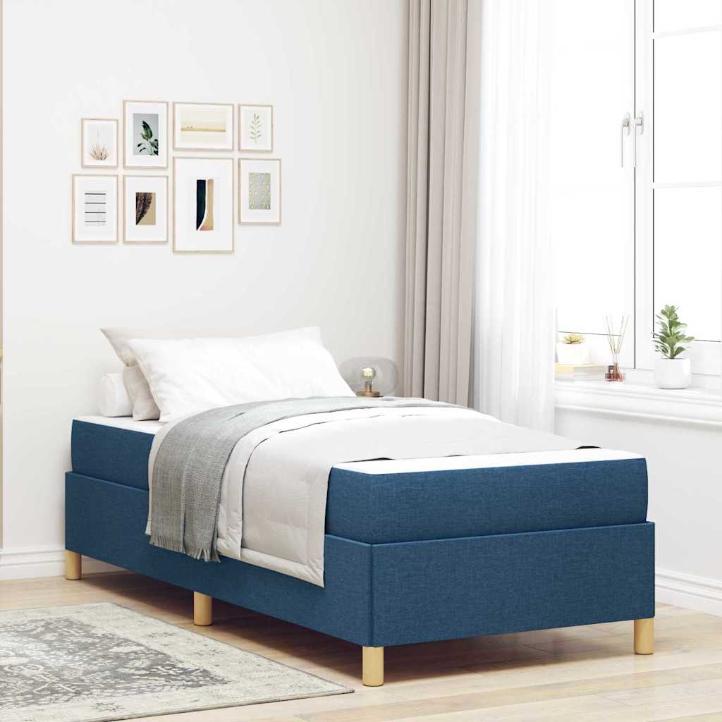 Bettrahmen Blau 90 x 200 cm Stoff
